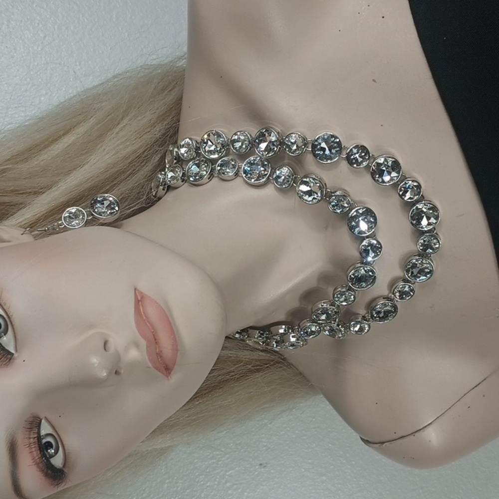 Zi Collection Crystal Necklace And Earrings Set